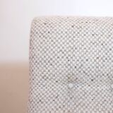 Robert Guillerme & Jacques Chambron, armchair upholstered in beige fabric.