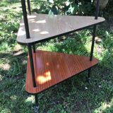 Vintage furniture three formica wheeled shelves, design 50-60