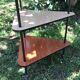 Vintage furniture three formica wheeled shelves, design 50-60