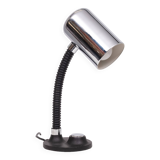 Egon hillebrand chrome goose neck table lamp 1970s