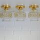 1 / 3 hand blown bubble glass sconce lamps / redesign gold ceiling lighting