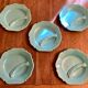 5 vintage barbotine asparagus plates