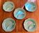 5 vintage barbotine asparagus plates