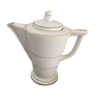 White and gold art deco porcelain coffee maker