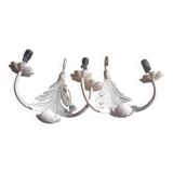 Lot de 2 appliques Coquecigrues en métal patiné
