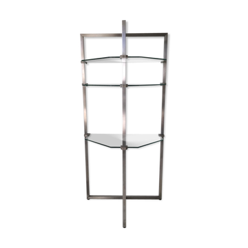 Bibliothèque en verre de Peter Ghyzy, modèle pionnier