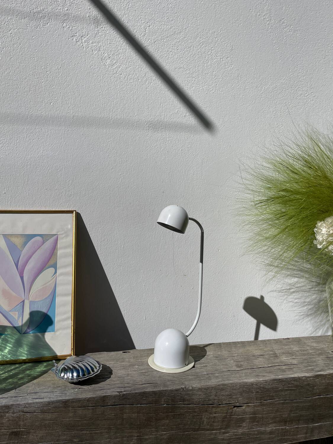 White metal lamp by Brama Italy