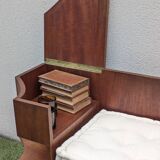 Vintage 1960s teak telephone hall bench