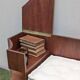 Vintage 1960s teak telephone hall bench