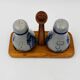 Alsatian stoneware pepper and salt set