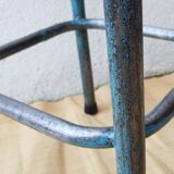 High wood and metal stool