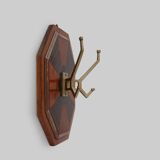 Art Deco Wall-Mounted Coat rack with Geometric Marquetry, France ca. 1930
