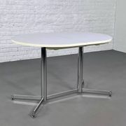 Table de repas ovale et extensible des années 50 chrome et formica