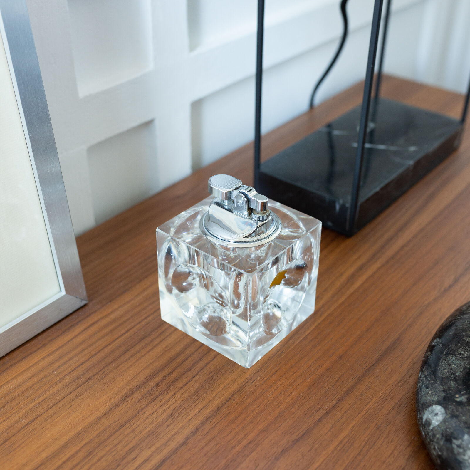 Briquet de table cubique en cristral