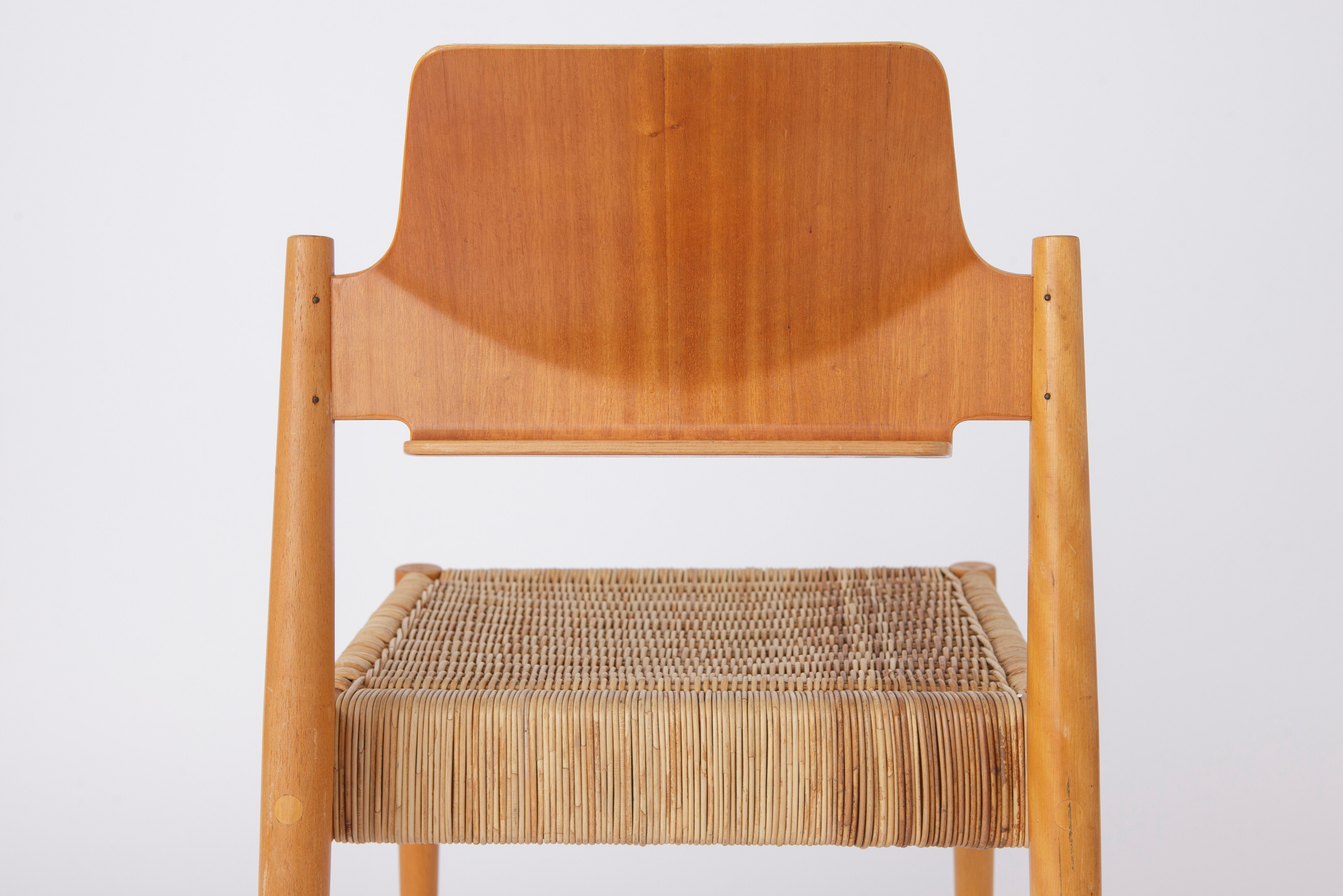4 vintage chairs by Egon Eiermann bauhaus, Germany, 1950s