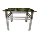 Table basse chrome verre fumé 1970"