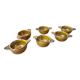 6 glazed clay bowls