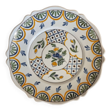 Malicorne earthenware plate Emile Teissier