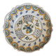 Malicorne earthenware plate Emile Teissier