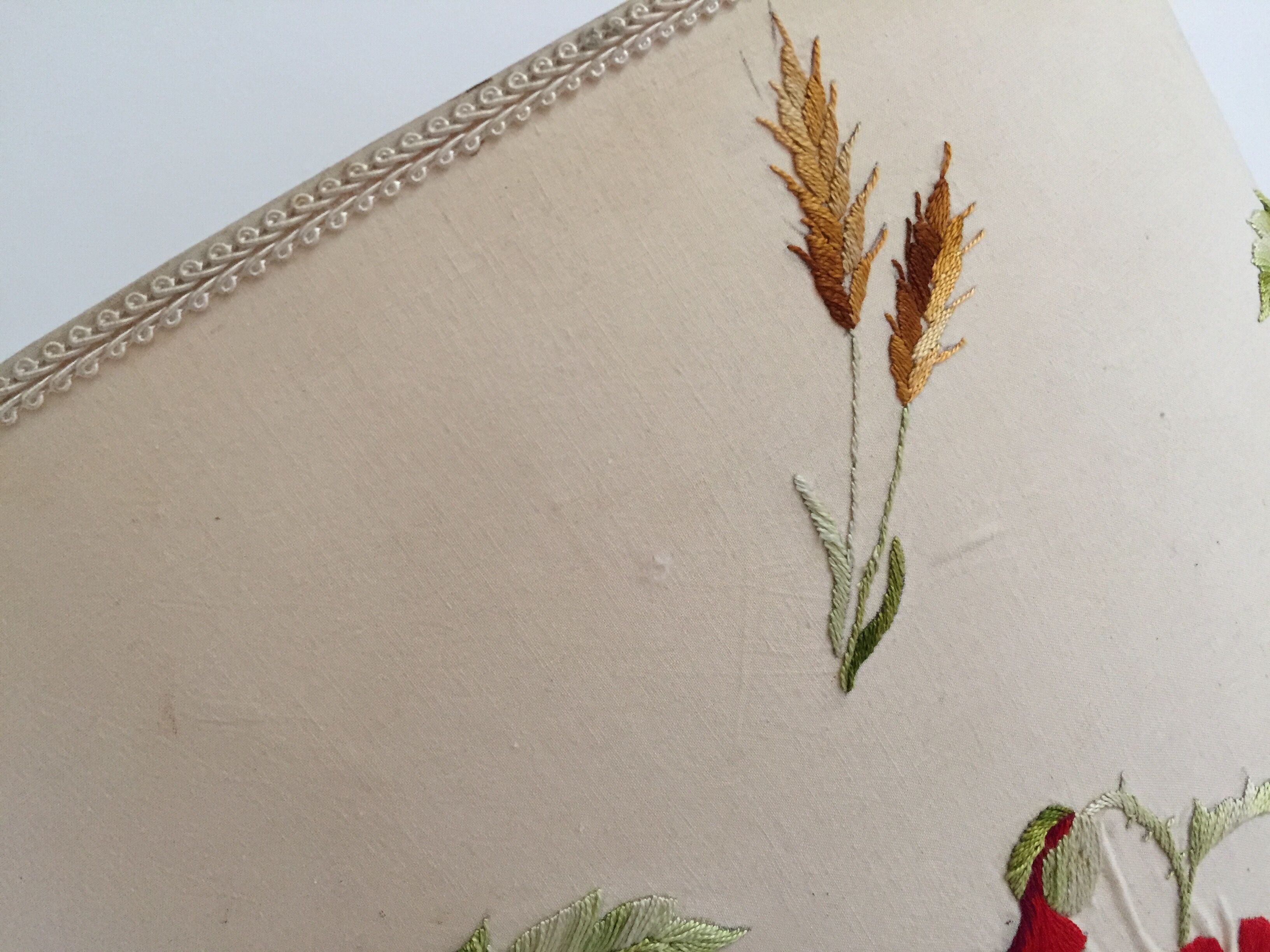 Handmade vintage oval lampshade