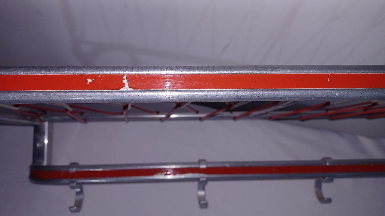 Wall coat rack aluminum 1970