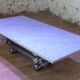 Coffee table with steel tube structure and marble top