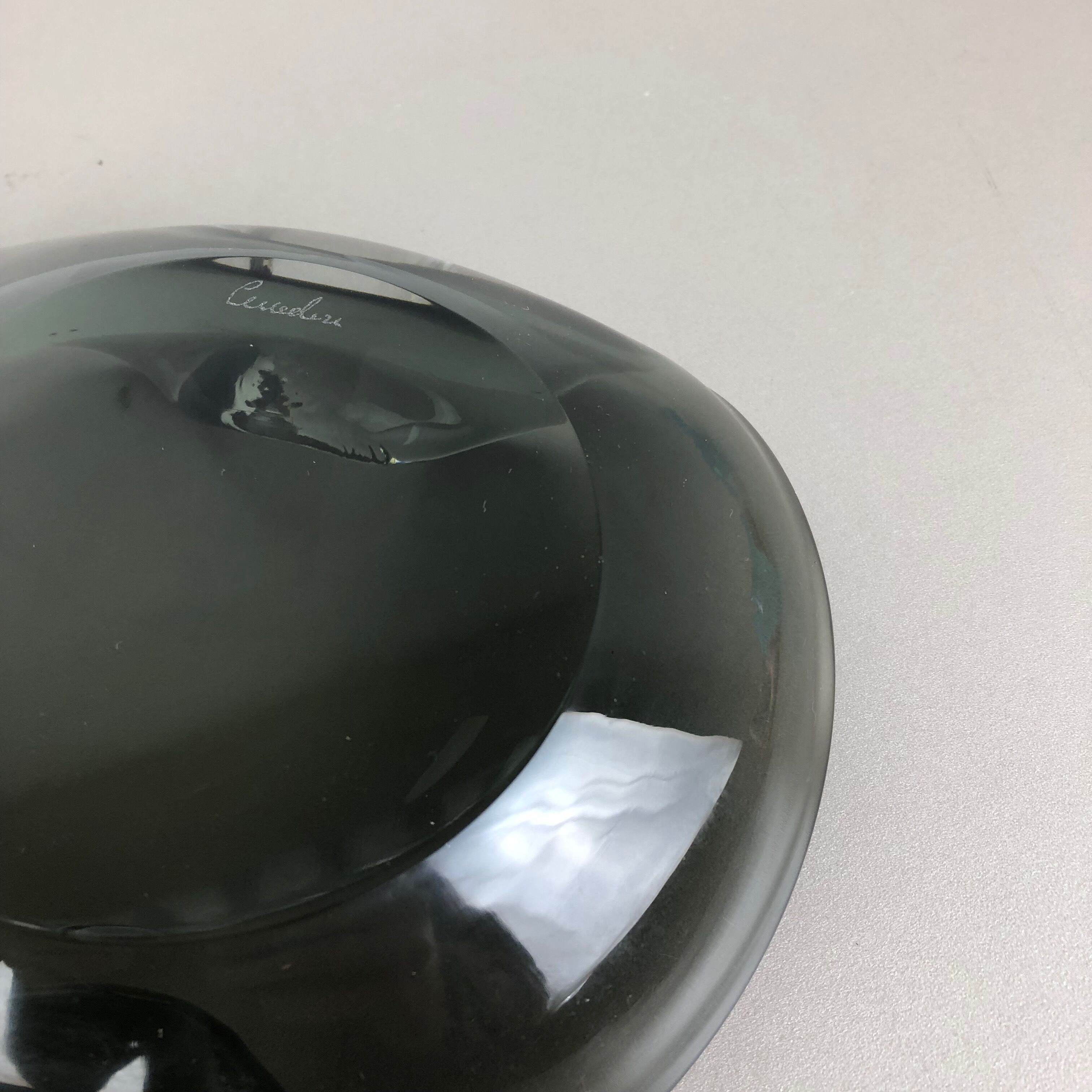 Murano glass shell bowl Antonio da Ros, Cenedese Italy 1960s No1