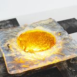 Pair of 1960’s Brutalist glass wall sconce by Tom Ahlström and Hans Ehrlich