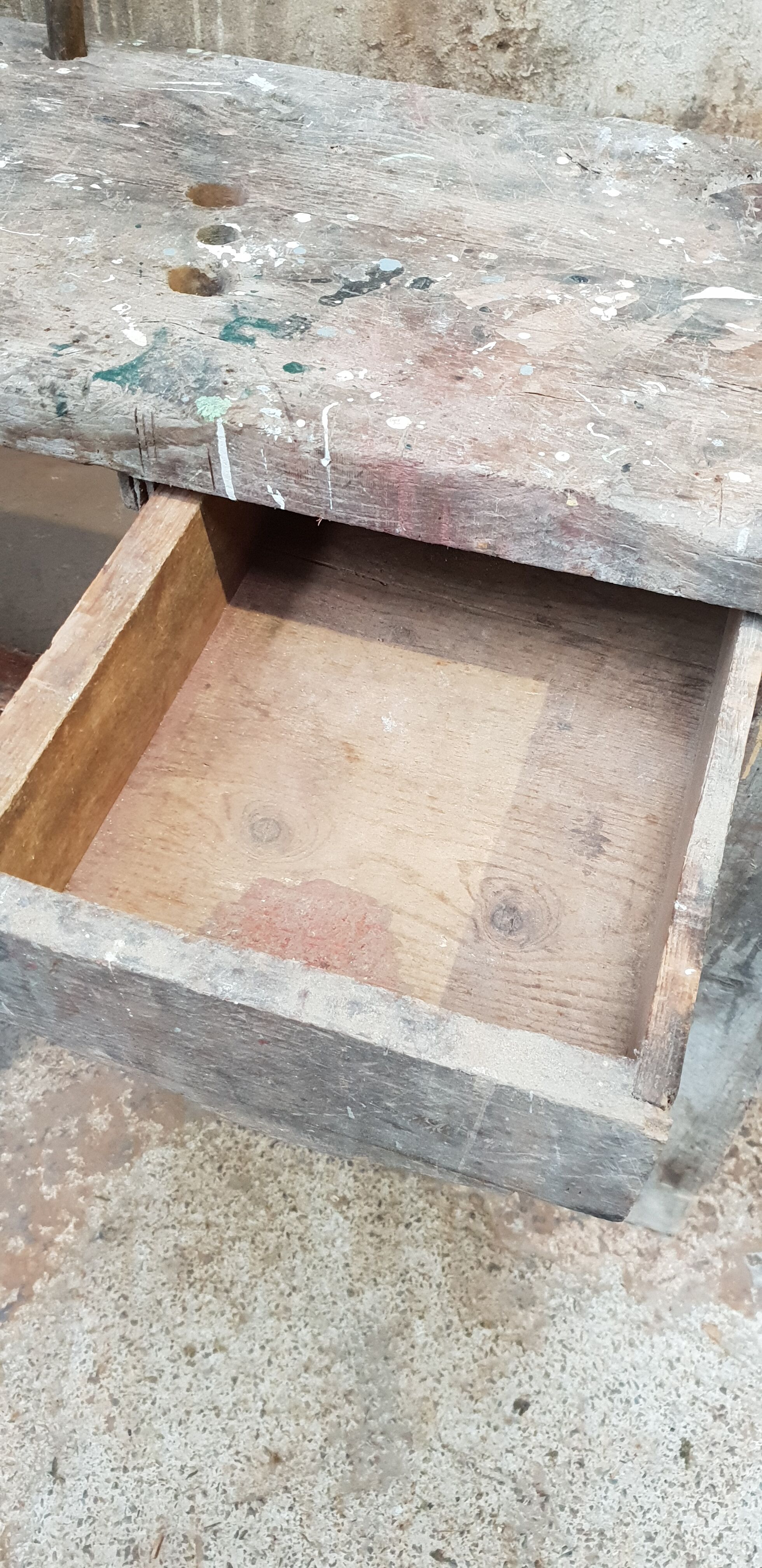 Vintage carpentry workbench