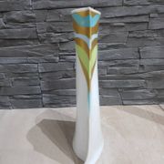 Vase parchment, white porcelain decorated, designed by J. van Loon, Rosenthal, Germany, 1980s.