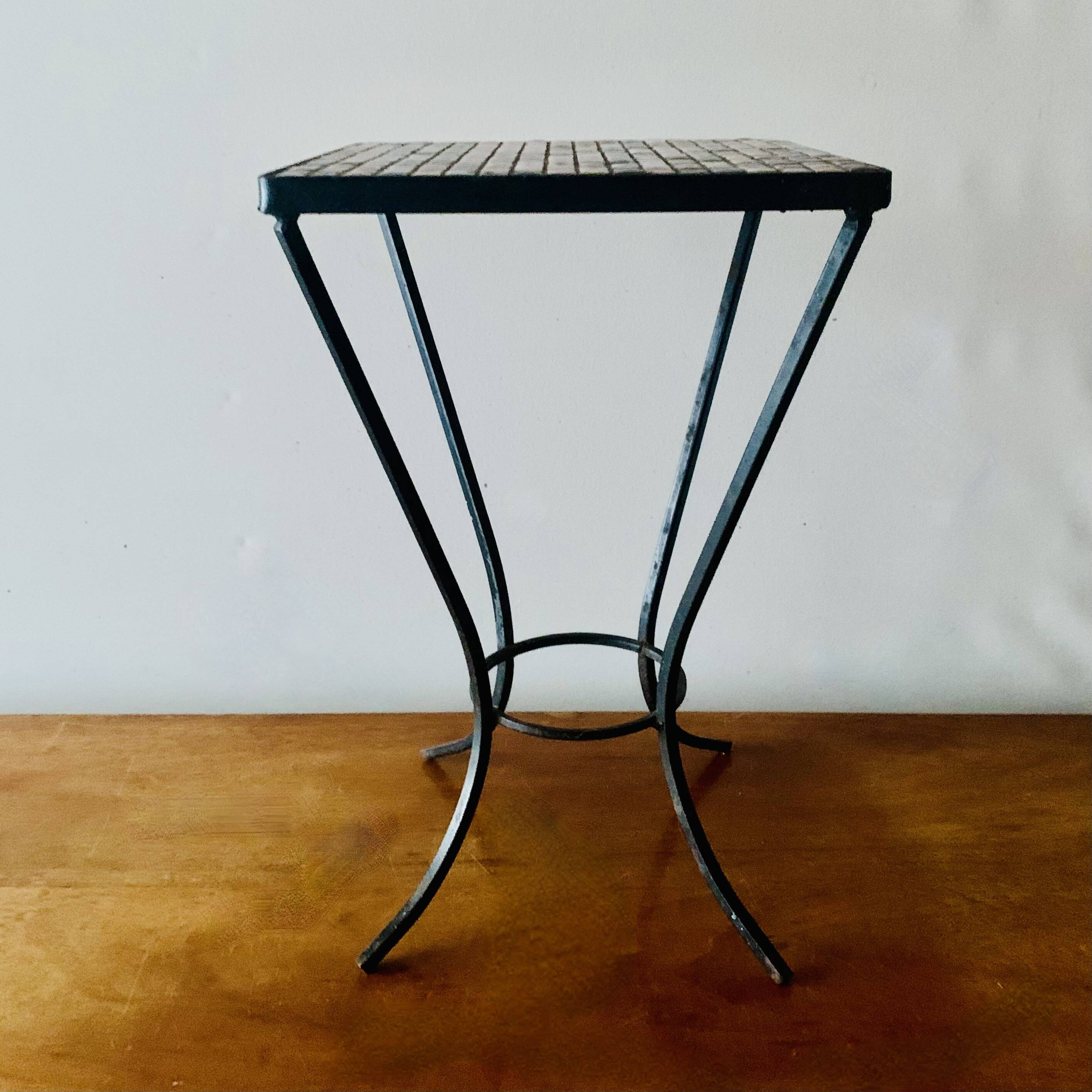 Bolster - small vintage side table in mosaic tiles