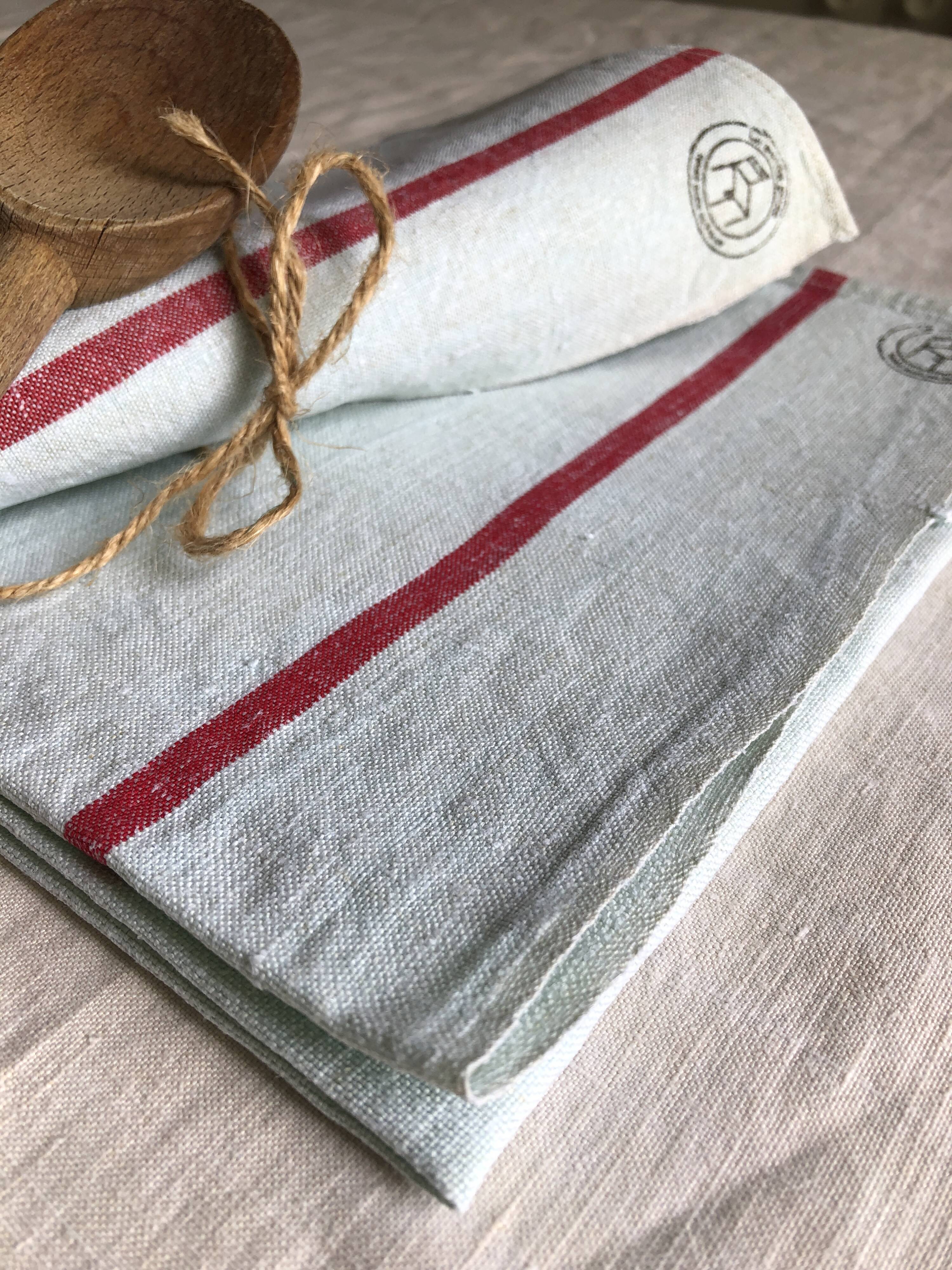 Antique cloth in pure aqua tinted linen