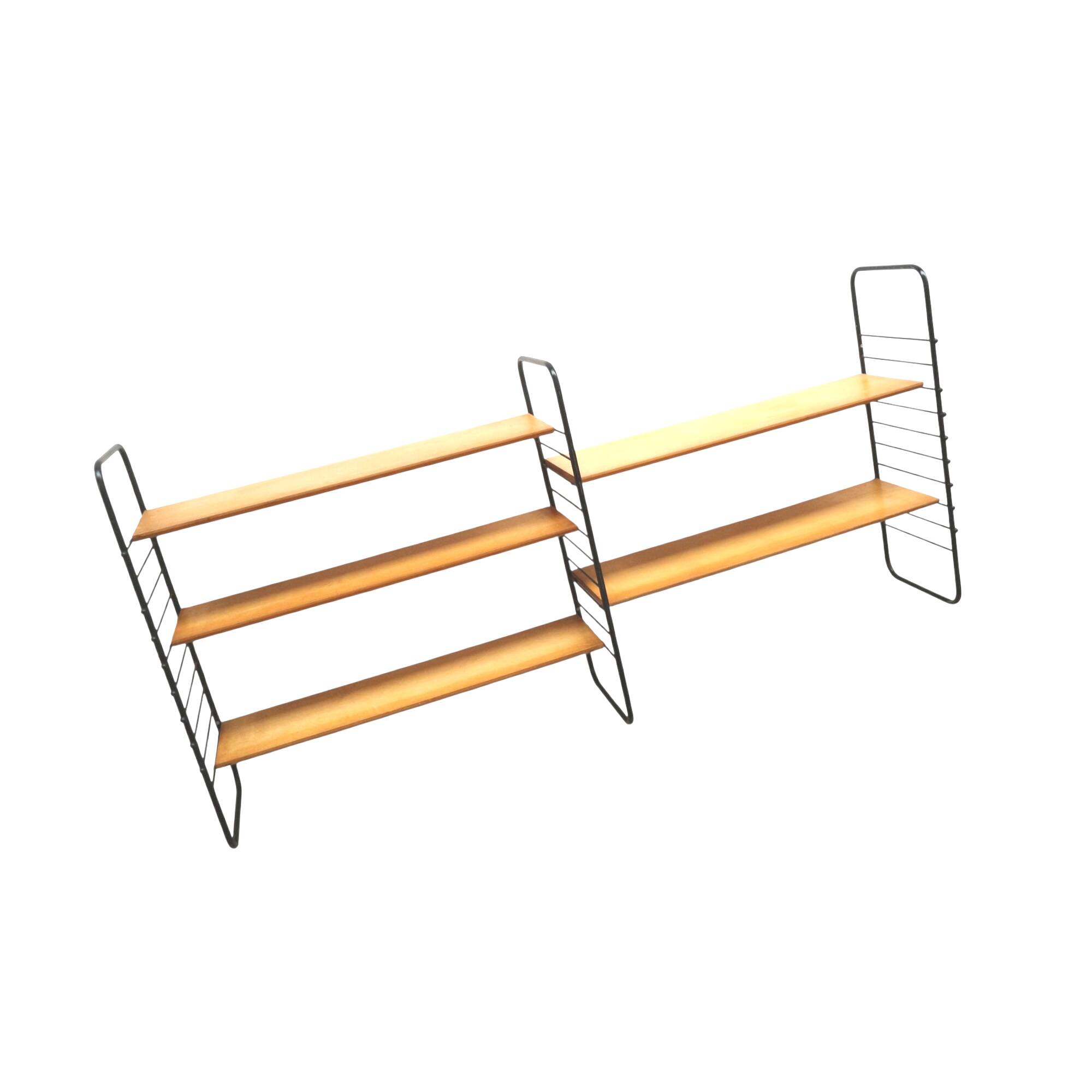 Vintage wall rack / wall system with bookshelves from the 60s