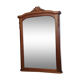 Beveled mirror trumeau fireplace glass in solid walnut Louis XVI style
