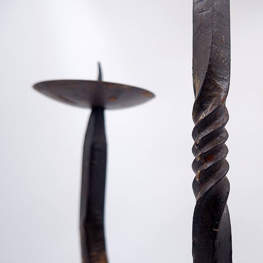 Vintage 5-arm wrought iron candle holder - 1970s