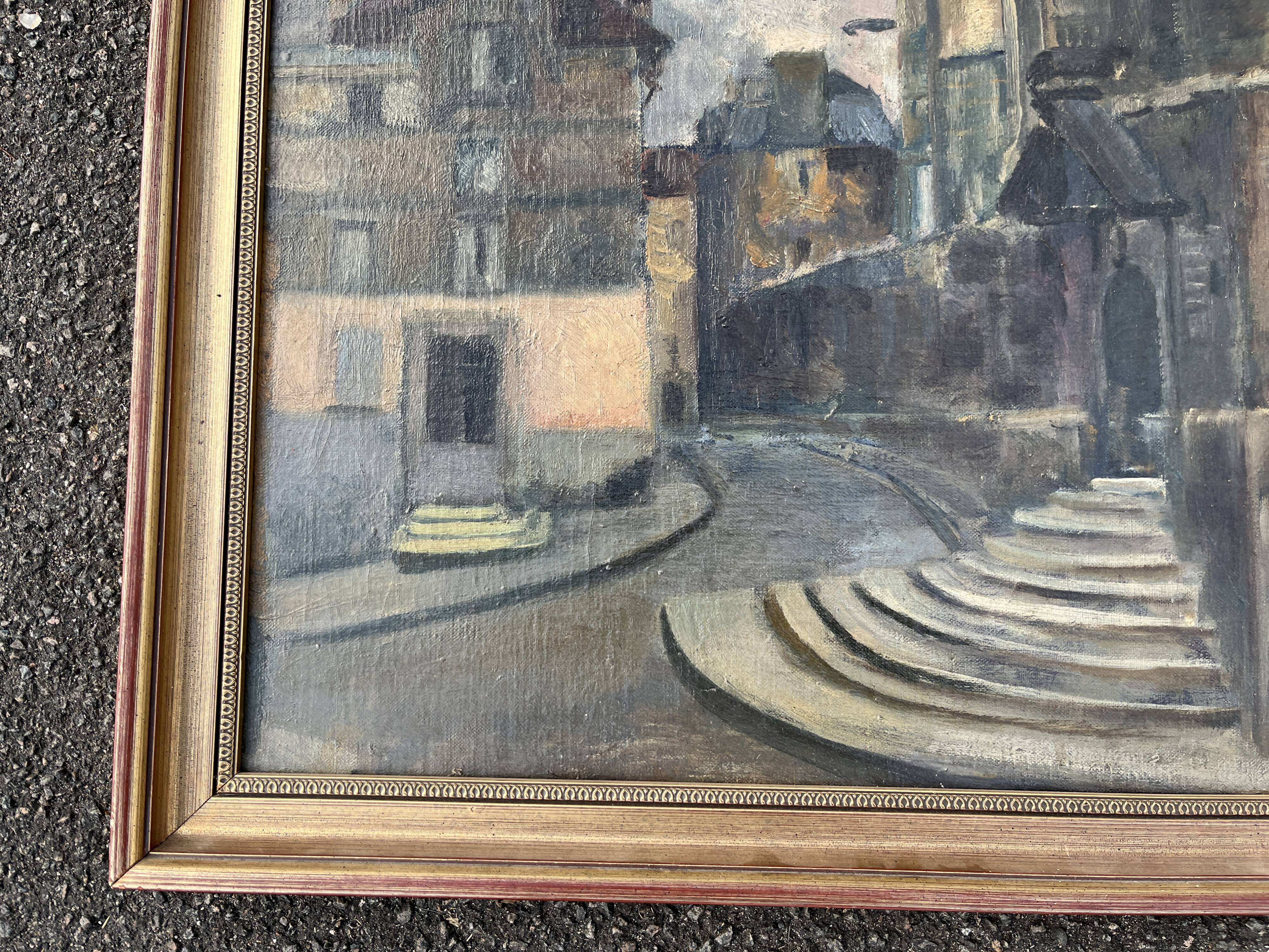 Painting Urban Scene, Post-Impressionist 1930-50