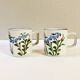 Pair of hand-painted Chinese ceramic mugs