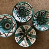 Set of 4 Robert Picault Vallauis 1960 cups