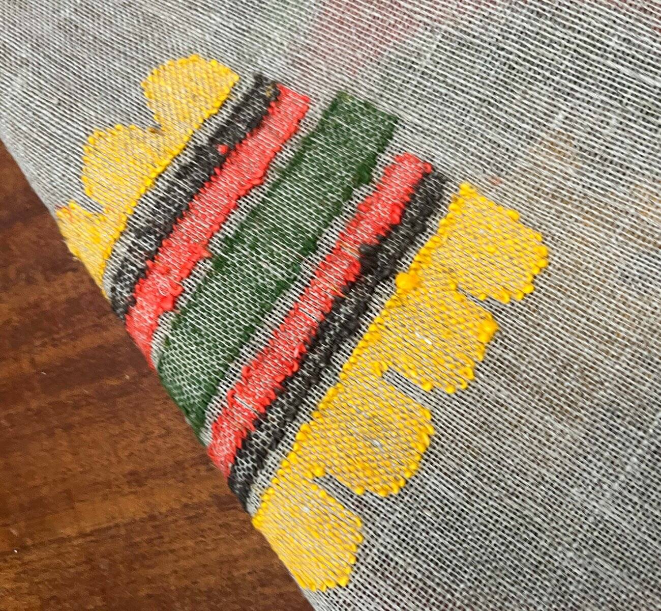 Modernist mid-century linen wall tapestry, Finland, 1960s