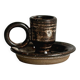 Rustic ceramic candlestick