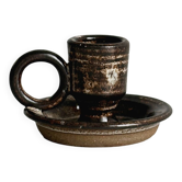 Rustic ceramic candlestick