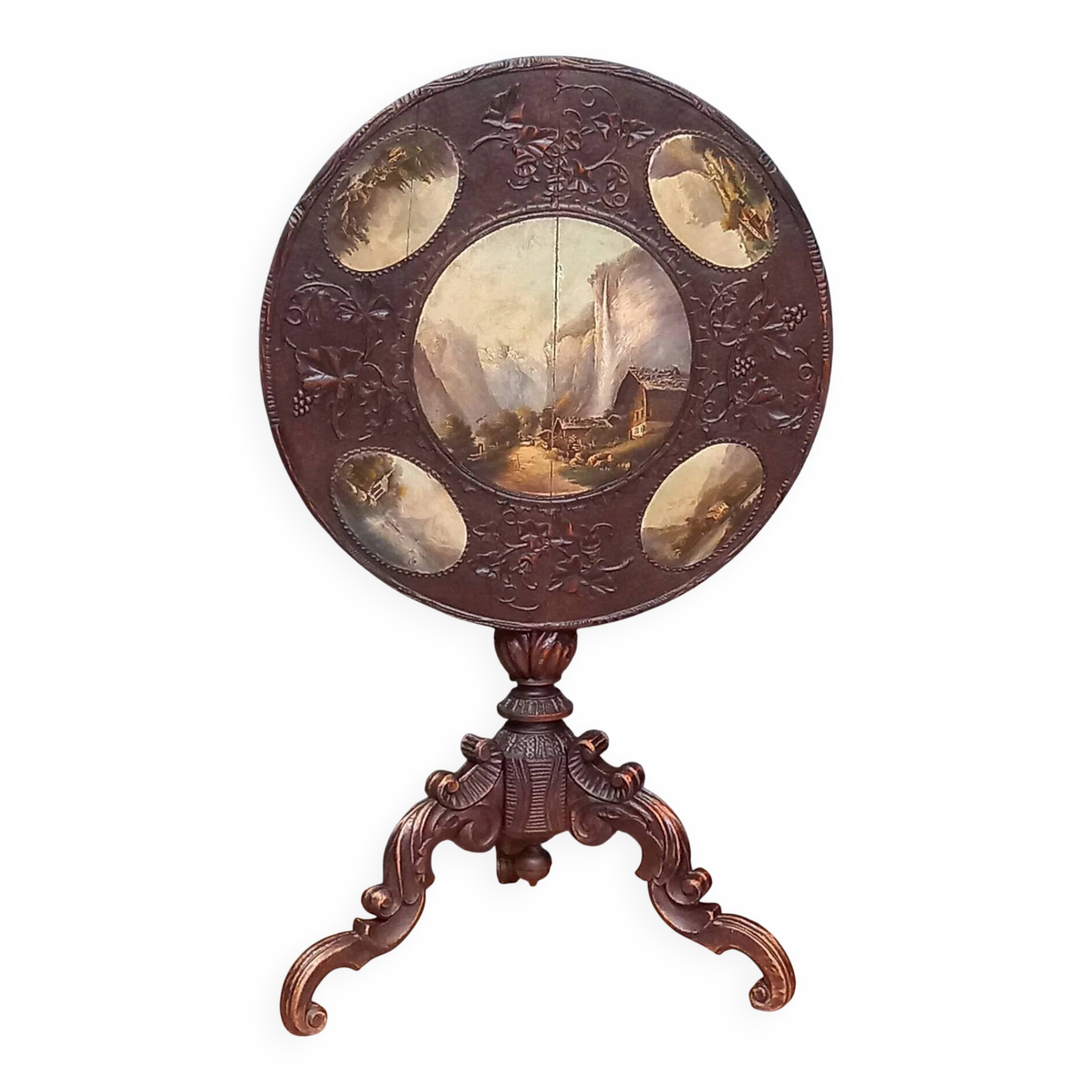 Table tilttop du 19ème siècle - table à vin - table tilttop
