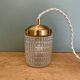 Vintage glass globe portable lamp or table lamp