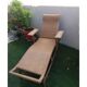 Transat chaise longue en rotin des années 30