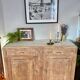 Buffet Art Déco des années 40 en bois massif blanchi – restaurer