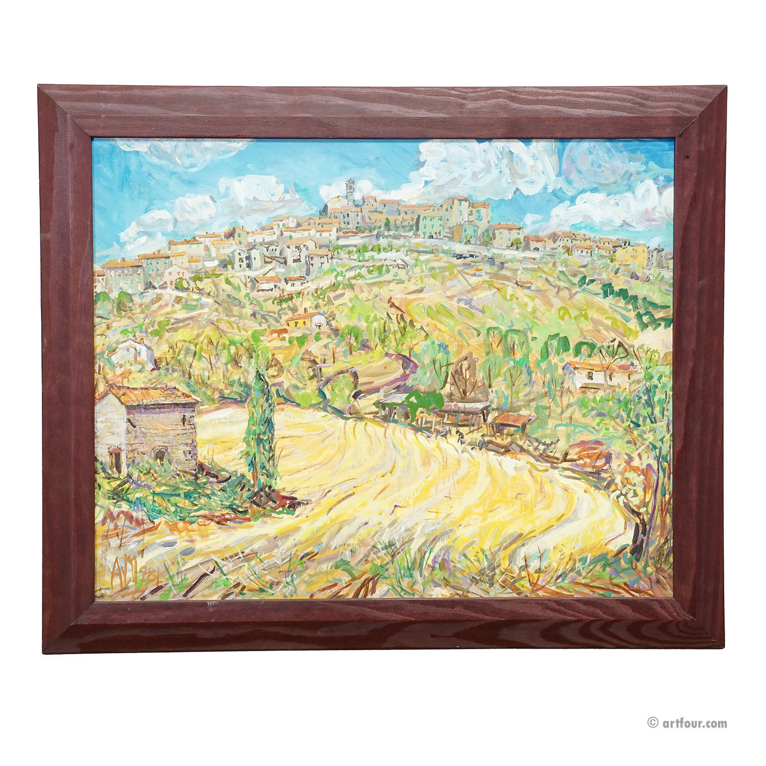 Oil painting by Alexander Michael – Prata in Tuscany, 1998