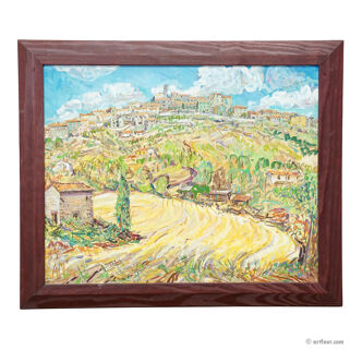 Oil painting by Alexander Michael – Prata in Tuscany, 1998