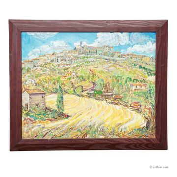 Oil painting by Alexander Michael – Prata in Tuscany, 1998