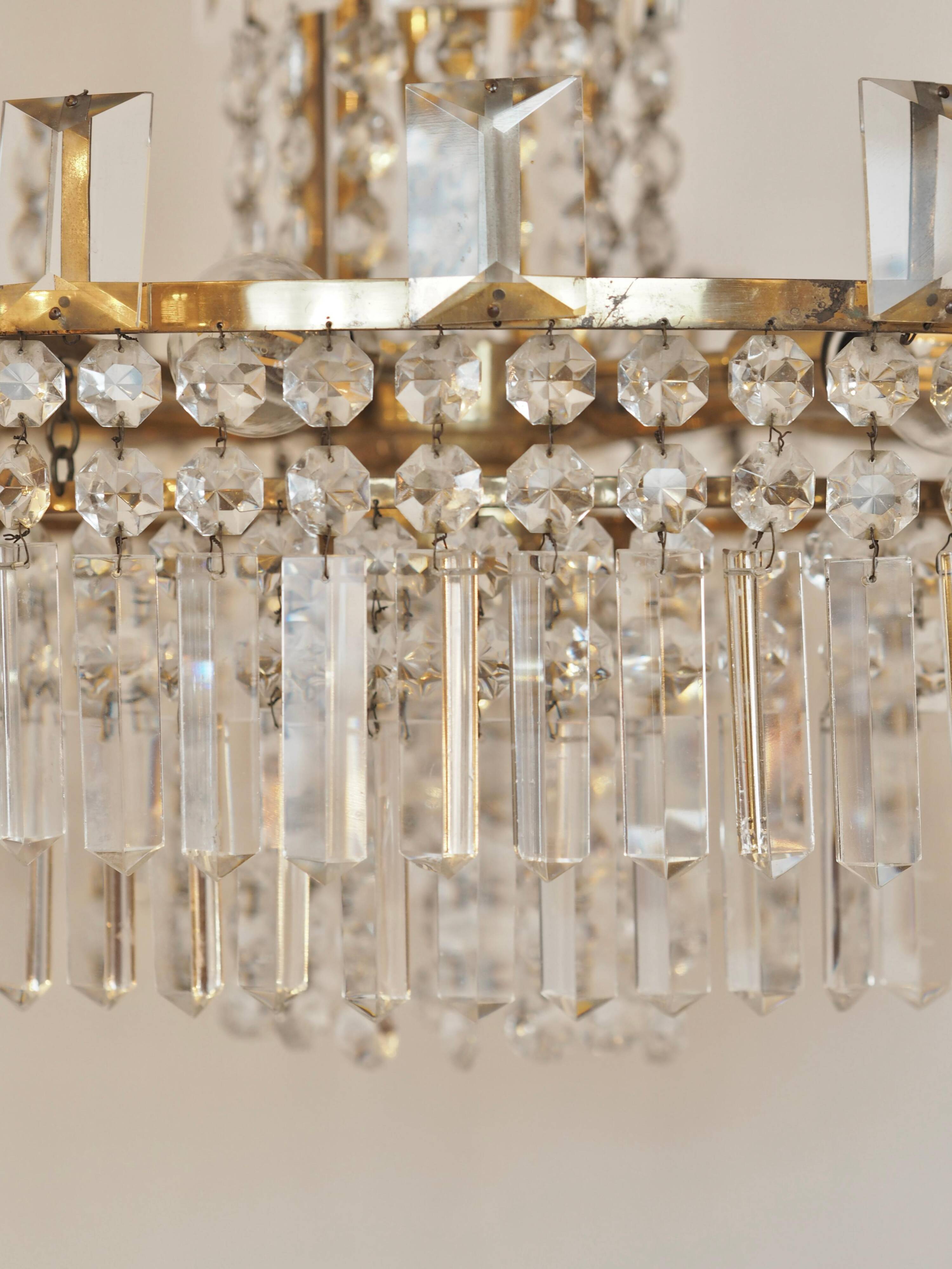 Mid-century crystal chandelier "Model F 518" by Bakalowits & Söhne