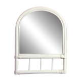 White rattan mirror 1970
